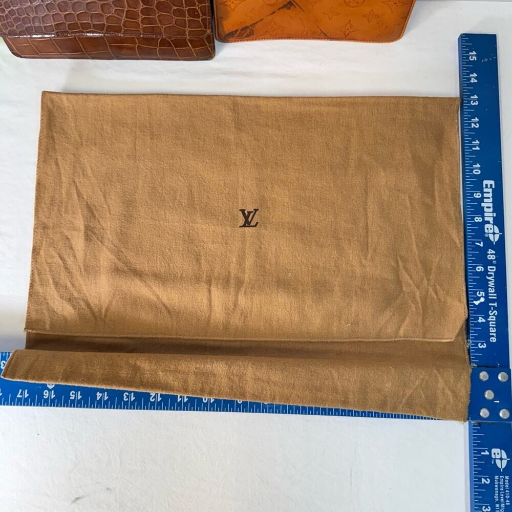 Louis Vuitton Tan Cotton Flannel Dust Bag 17"x13"